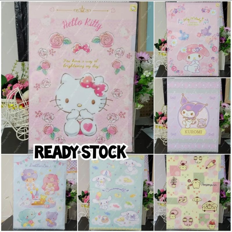 

Map Tempat Dokumen A4 Clear File Folder Sanrio Karakter Hello Kitty, My Melody, Little Twin Stars, Kuromi, Cinnamoroll, Pompompurin