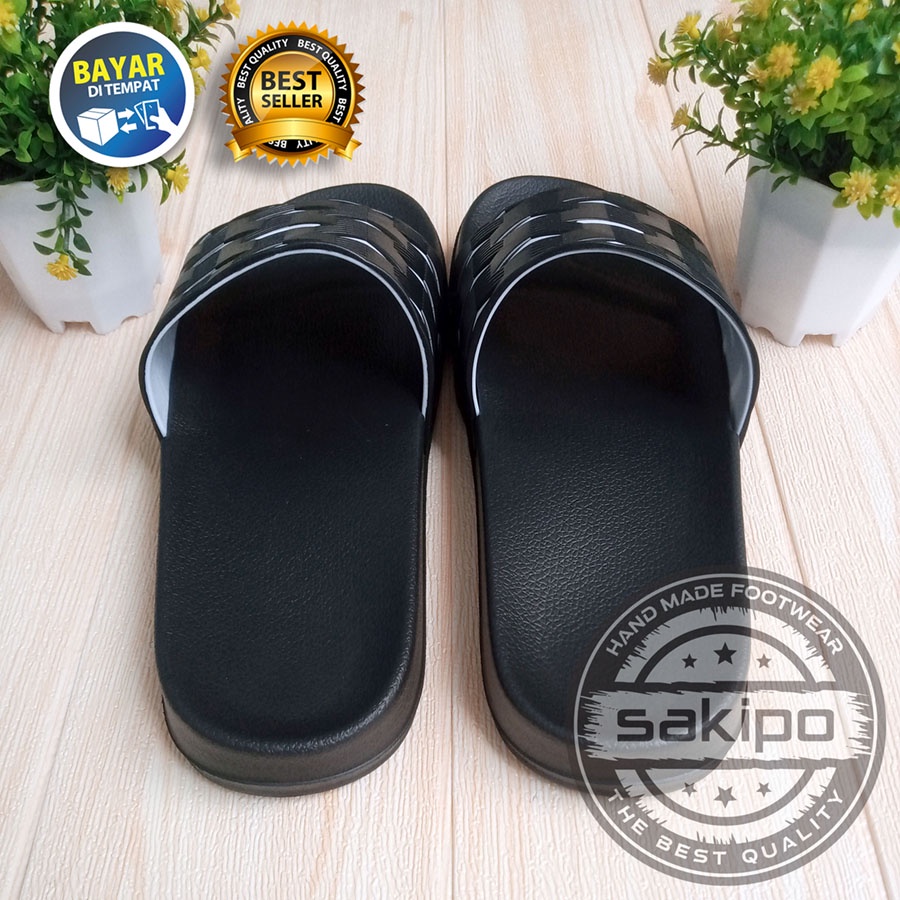 PROMO TAHUN BARU !! SANDAL DISTRO SLIP ON PRIA DEWASA RINAN NYAMAN DIPAKAI / SANDAL KARET PILON RINGAN TAHAN AIR TERKINI / SAKIPO