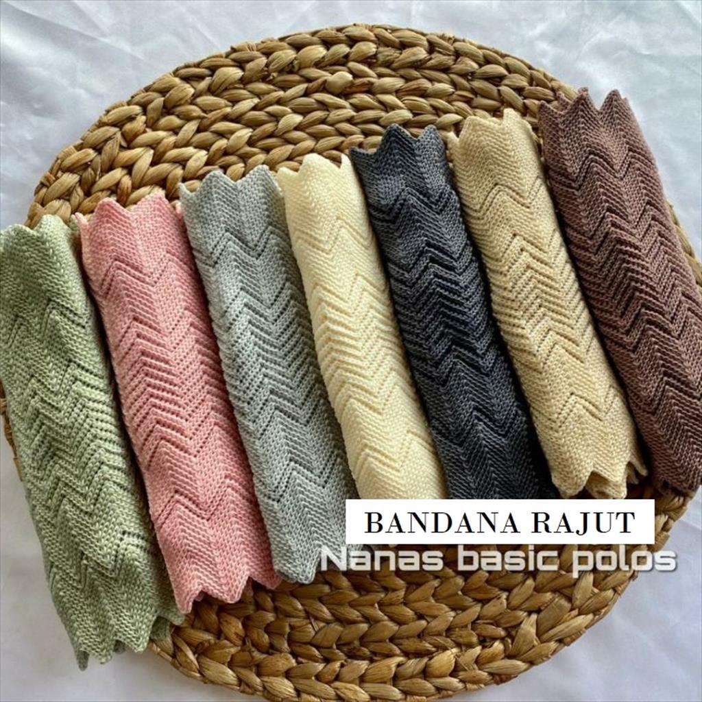 LS 868 - Bandana Ciput Rajut Nanas Zigzag Inner Dalaman Jilbab Kerudung Hijab