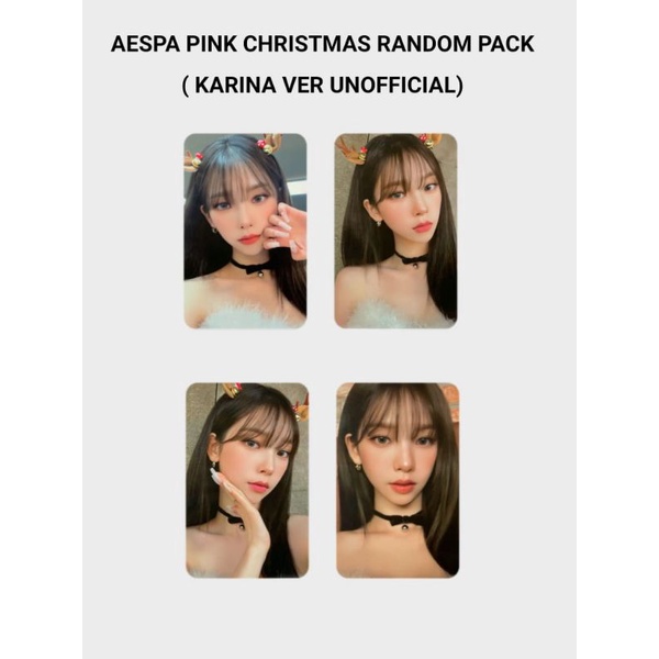 

AESPA PINK CHRISTMAS RANDOM PACK (KARINA VER UNOFFICIAL)