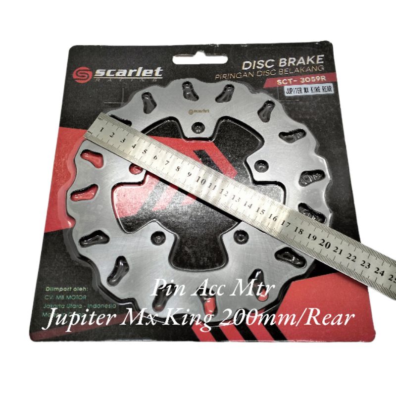 Piringan Disc Cakram Belakang Motor Mx King/Jupiter MX Old New/Vixion Old New 2012/2017/Jupiter MX New Rear Diameter 200mm Scarlet Racing Original