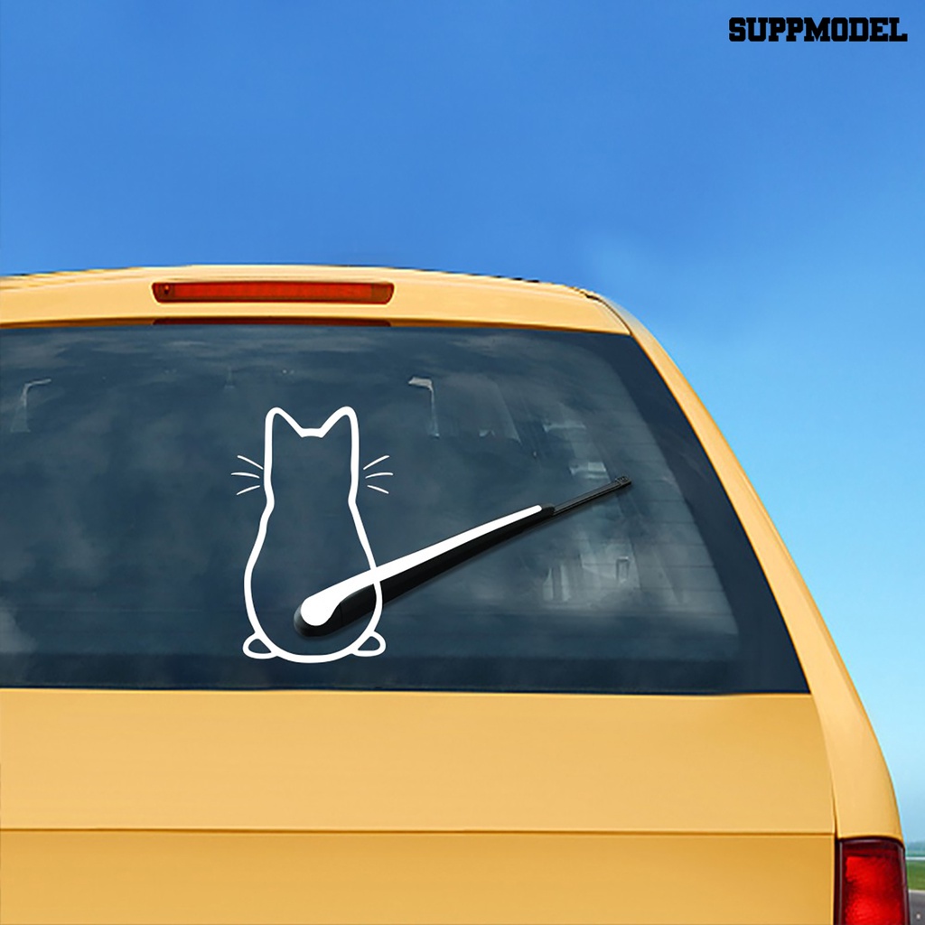 [Dekorasi] Stiker Stiker Decal Body Mobil Bentuk Kartun Kucing Lucu Untuk Mobil