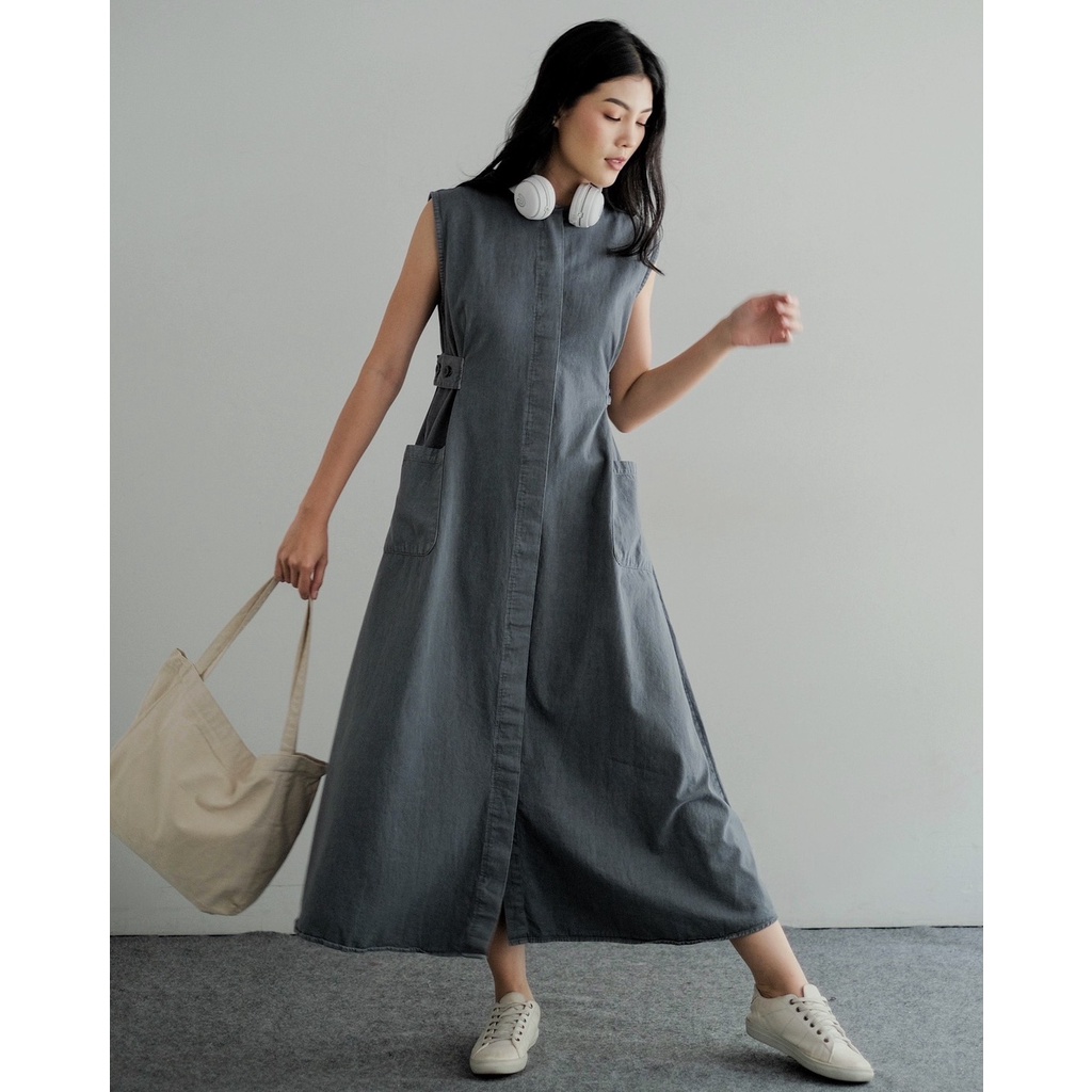 Myrubylicious AMECHA DENIM MAXI DRESS