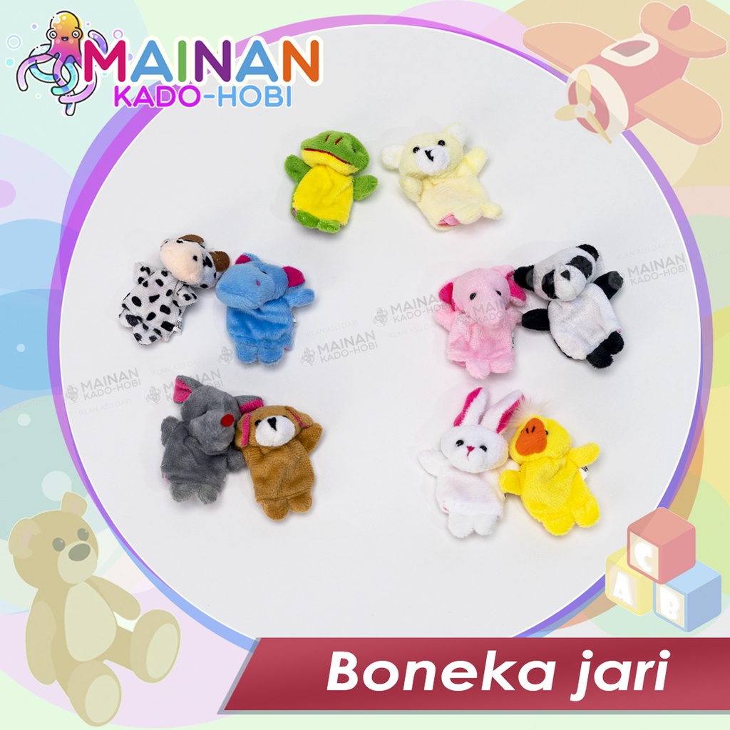 MAINAN EDUKASI SET BONEKA JARI TANGAN SERI HEWAN BINATANG ANIMAL