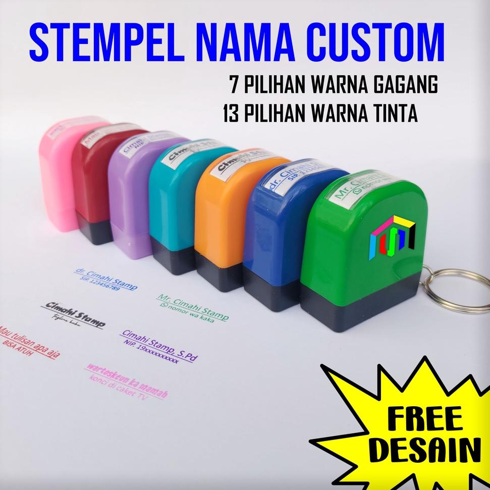 

[N-A1A ➸] STEMPEL NAMA DOKTER Gantungan Kunci 3x1 CM-langsung kirim