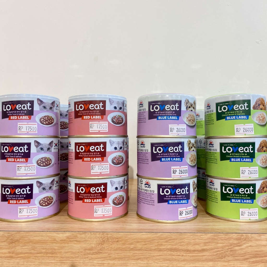 WOOFIDOO Loveat Wet Food Dog Cat kaleng Anjing Kucing Love eat Loveeat