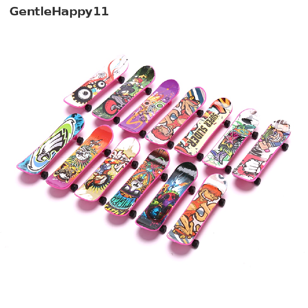 Gentlehappy 1X Mini Finger Board Skateboard Novelty Anak Cowok Cewek Mainan Hadiah Pesta id