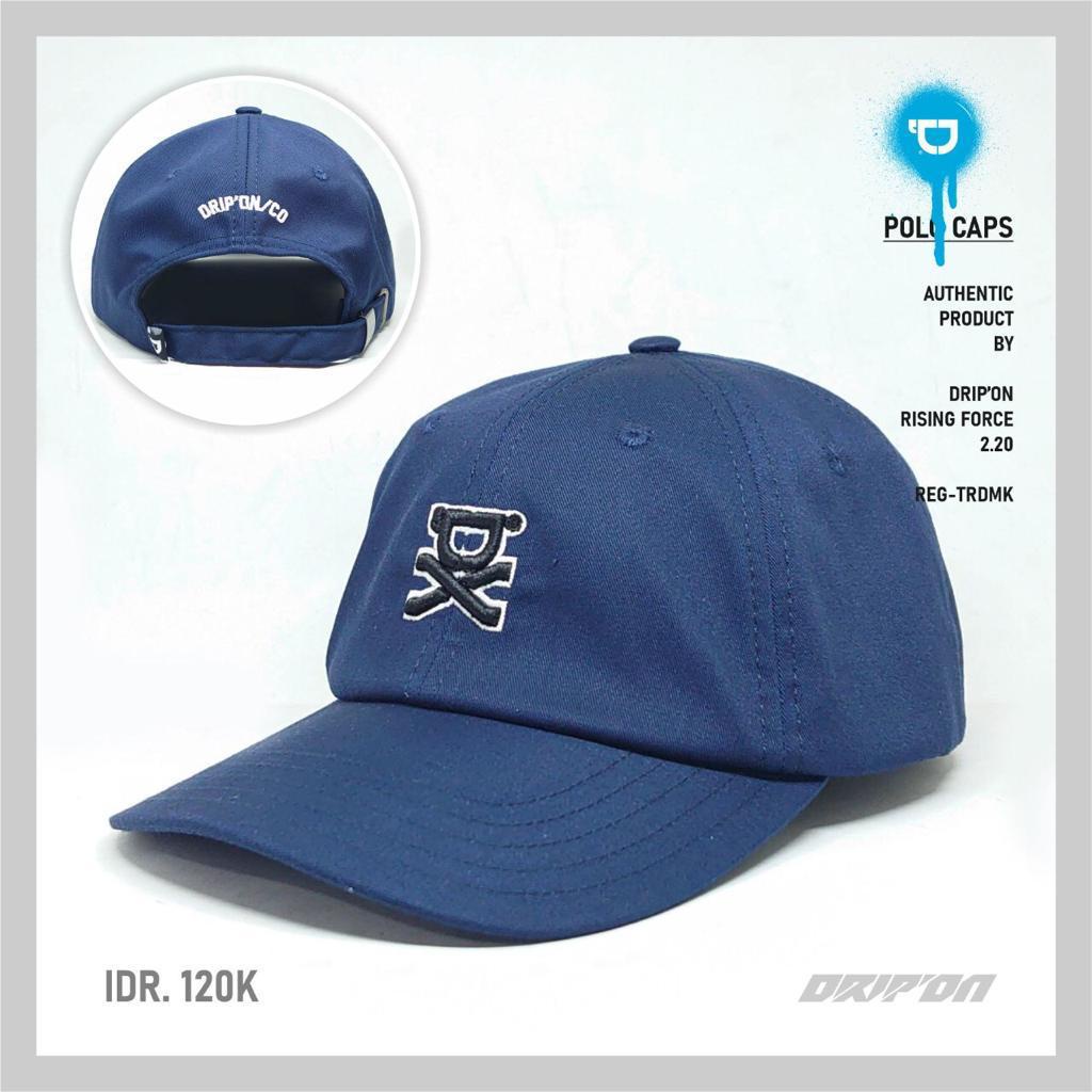 Drip On Topi Polocaps Baseball Pria Original Navy 01