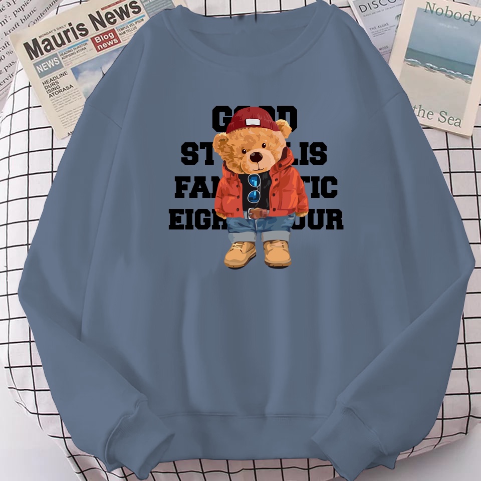 Sweatshirt Crewneck GOOD STYLELIS Sweater Pria Wanita Size M- XXL