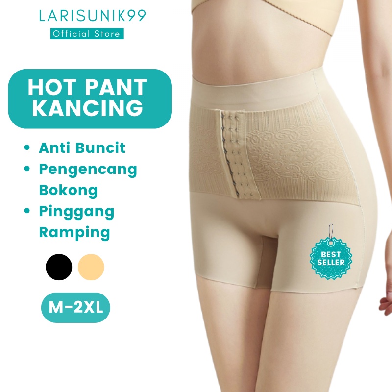 Celana Dalam Wanita Seamless Pendek Korset Pelangsing Perut Buncit Bawahan Pakaian Dalam Pengangkat Bokong Hotpants Body Shaper Elastis Melar Anti Begah Korset Slimming Peramping Perut Celana Pelangsing Kancing Import Premium Original