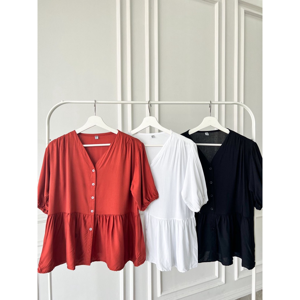 Uniqlo Puffy Short Sleeve Blouse