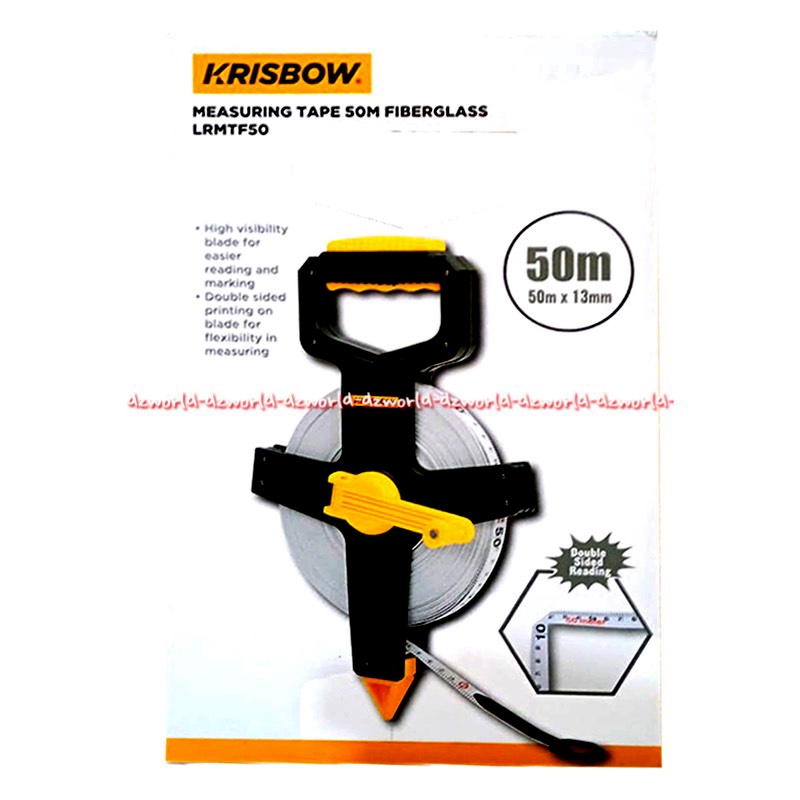 Krisbow Measuring Tape 50meter Fiberglass Meteran Gulung Meteran Tanah Alat Ukur Centimeter Kris Bow Mea Suring Fiber Glass 50 Meter 50m