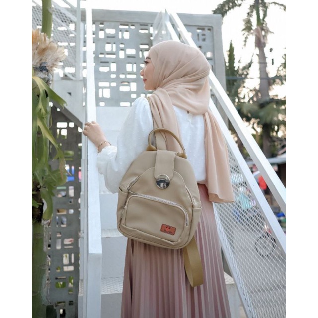 Tas Ransel Wanita Ransel Erlina By Biru Tsabita Ransel Anti Air Waterproof Best Seller