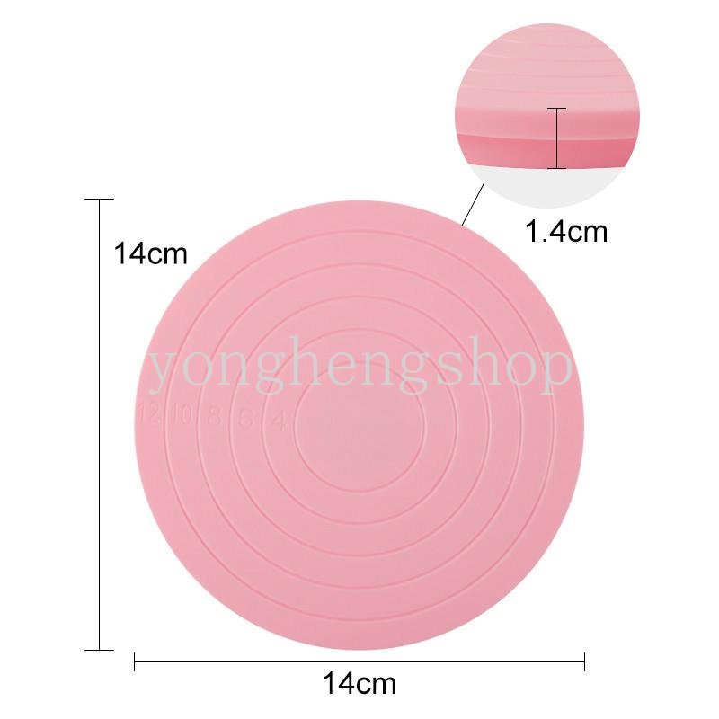 Cake Decorating Turntable Platform Meja Putar Putar Putar Bulat Dekorasi Kue Stand Plate Rotary Dengan Skala Alat Baking