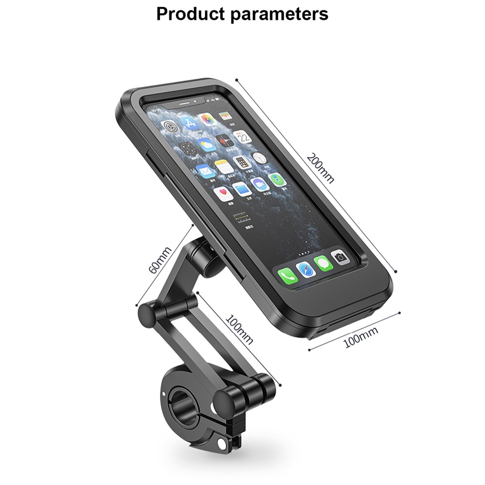 Holder Hp Motor Sepeda Di Stang / Waterproof Case Phone Holder 360°