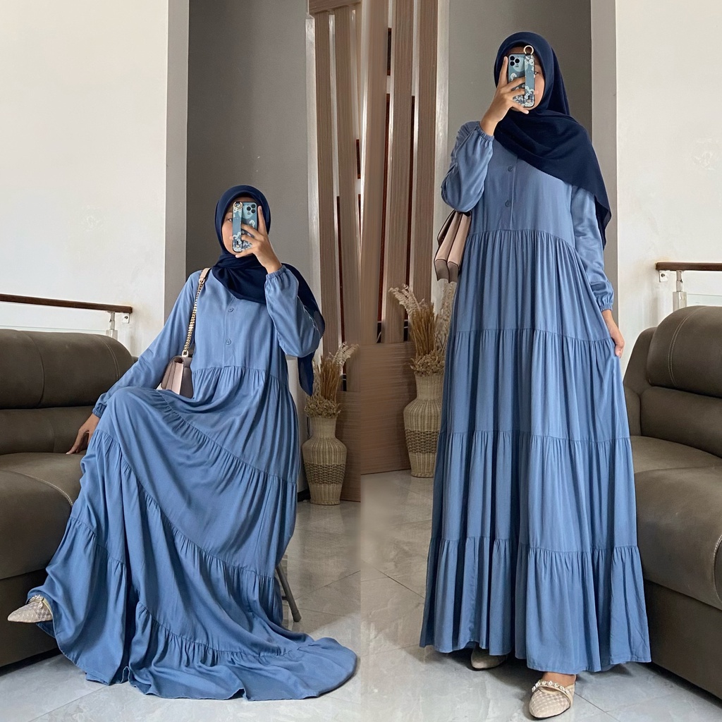 AYANA DRESS by ZALFA OUTFIT / dress polos/ gamis rayon