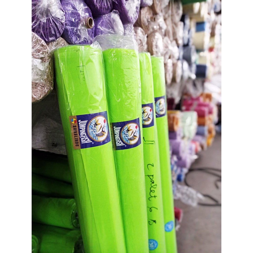 KAIN JUMPING FISH (HIJAU STABILO) 005