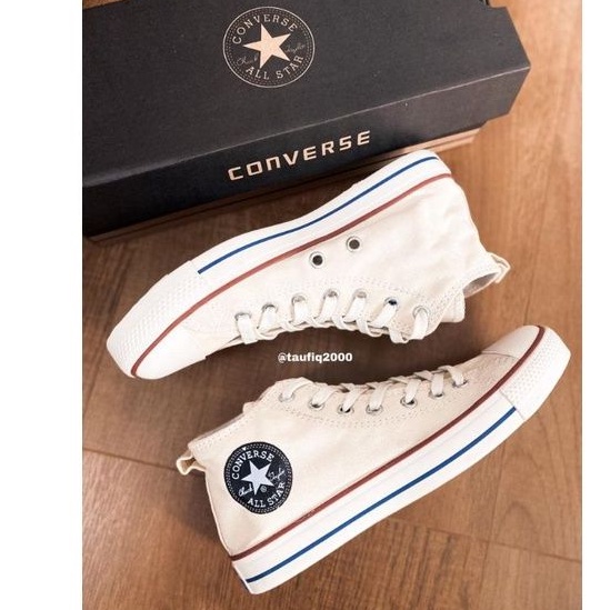 Sepatu Converse All star Off White Cream Sneakers pria wanita