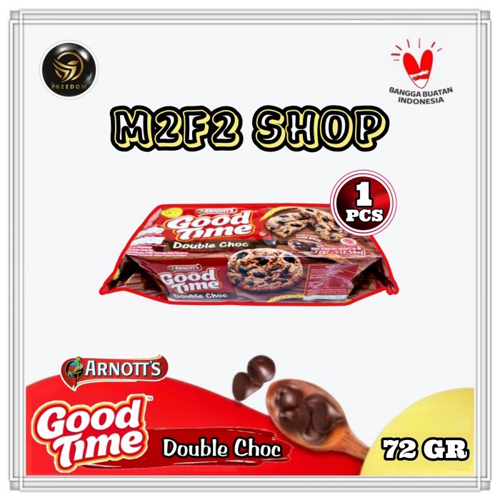

Good Time Double Choco Cookies | Kukis Cokelat - 72 gr (Kemasan Satuan)