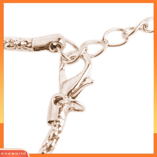 [WONE] Wanita Berlian Imitasi Mengkilap Berongga Bunga Liontin Rantai Panjang Sweater Kalung Perhiasan