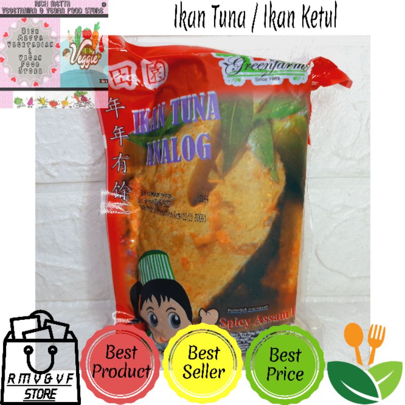 

GreenFarm Ikan Tuna / Ketul Analog - Tian Sing Cod Fish, Nian Nian You Yu Vegetarian Vegan Frozen