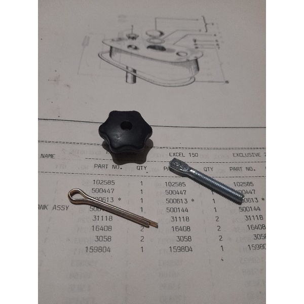 kitiran pengunci tutup tangki vespa