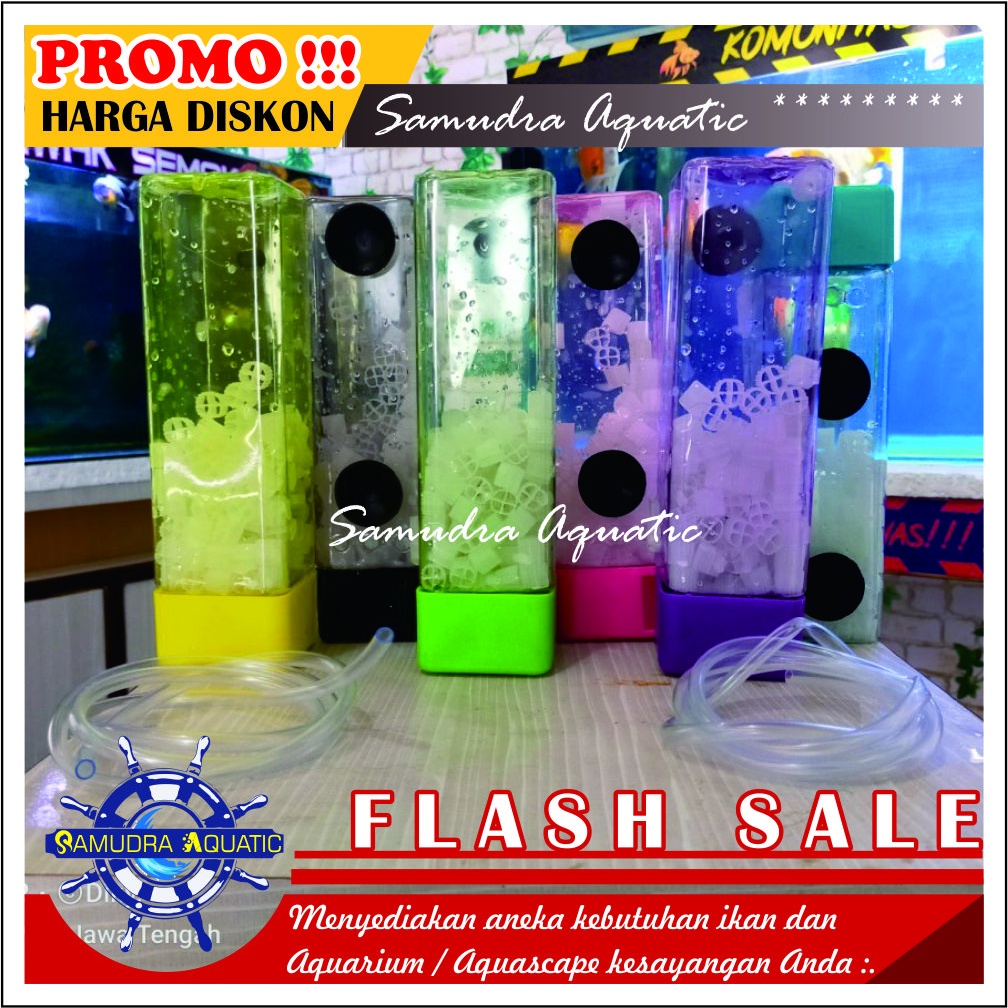 Filter Moving Bed Kaldnes, Filter Aquarium, Filter Ikan, Filter Lucu GRATIS BUBLE WRAP