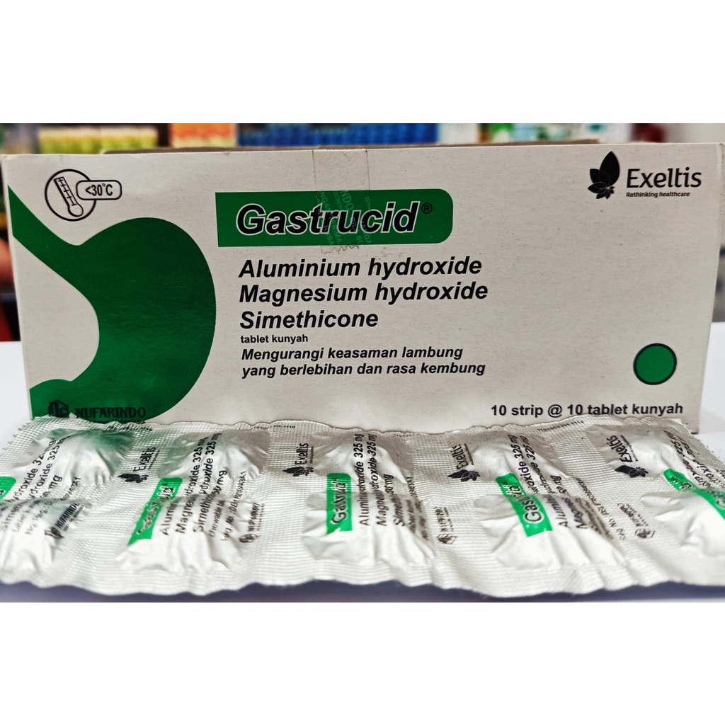 Gastrucid Tablet Kunyah Isi 10 Obat Maag dan Asam Lambung