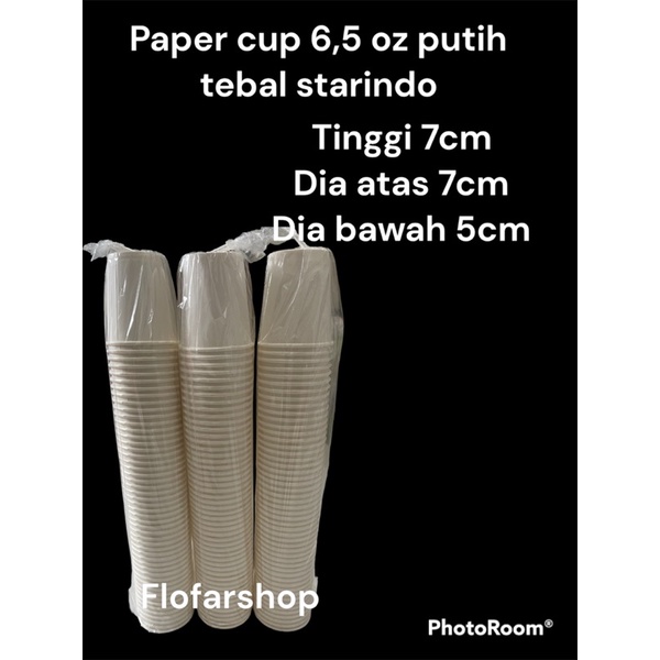 cup kopi 6,5 oz starindo polos tebal gelas kopi kertas