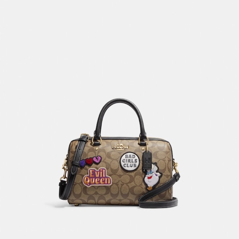 Coach Disney x Coach Rowan Satchel In Signature Canvas With Patches (CC149)