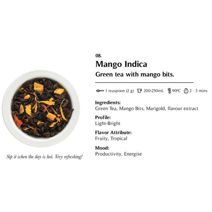 

OZA Tea - Mango Indica | Green Tea | 40 gram (20 cups)