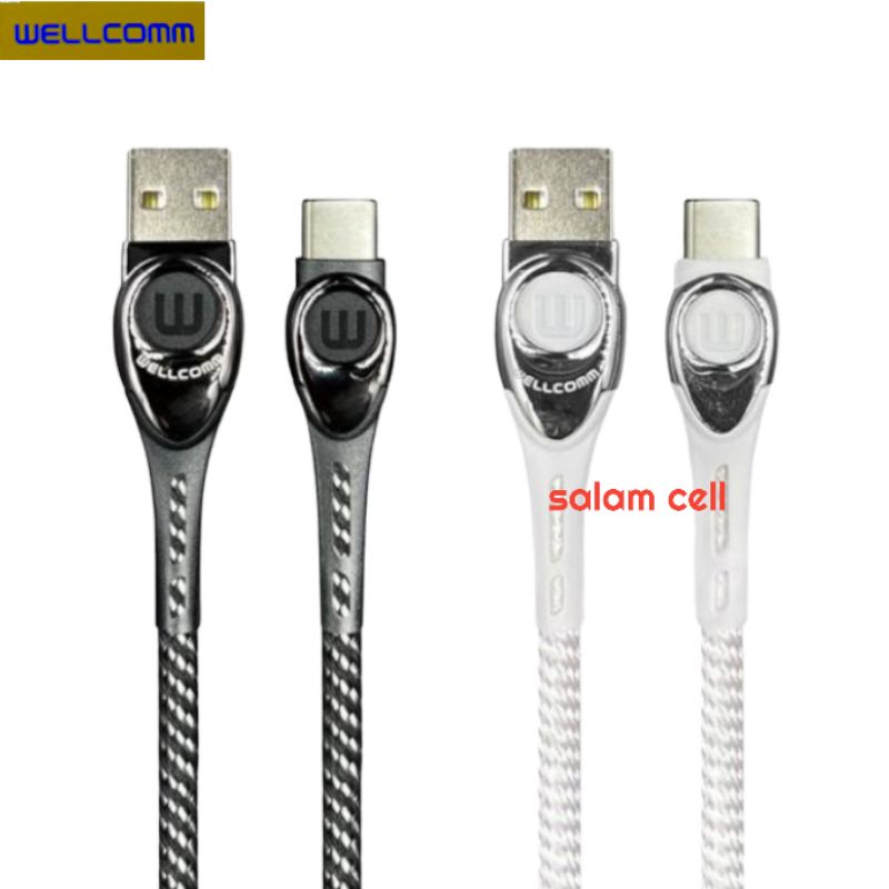 Kabel Data Type-C to Type-C Wellcomm Alloy C Original Garansi Resmi