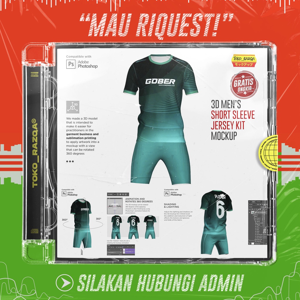 3D Men's O'neck Jersey Mockup ◖Mockup◗