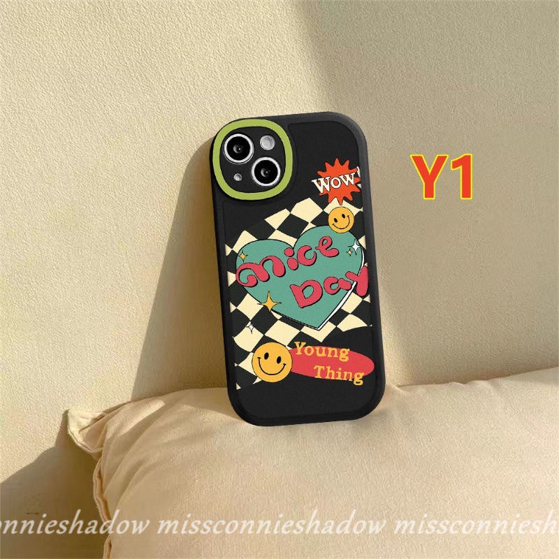 Case Samsung A04 A12 A13 A14 A03s A04s A32 A03 A73 A50s A53 A30s A23 A50 A21s A11 A52s A22 A33 A20s A72 A52 A02s A31 M23 A10s A71 A51 Couple Smile Love Hati Chessboard Soft Case