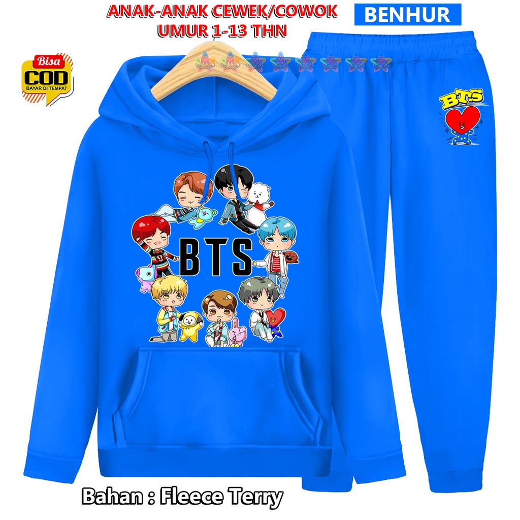 Setelan anak anak BTS sweater Hoodie Suiter, Setelan Olahraga anak, TM 00052 Setelan Training Anak Cowok Cewek baby terry terbaru dan termurah