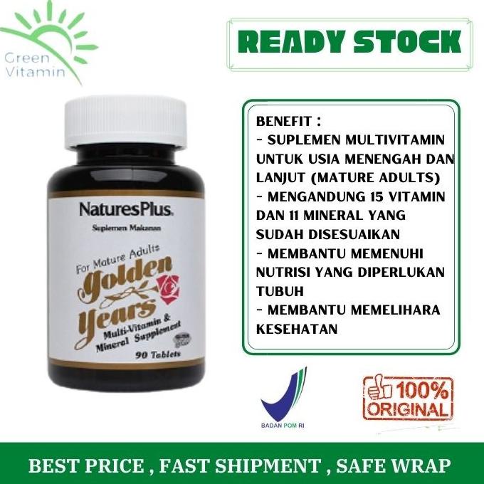 Nature's Plus Golden Years 90 Tablet Natures Multi Vitamin Mineral