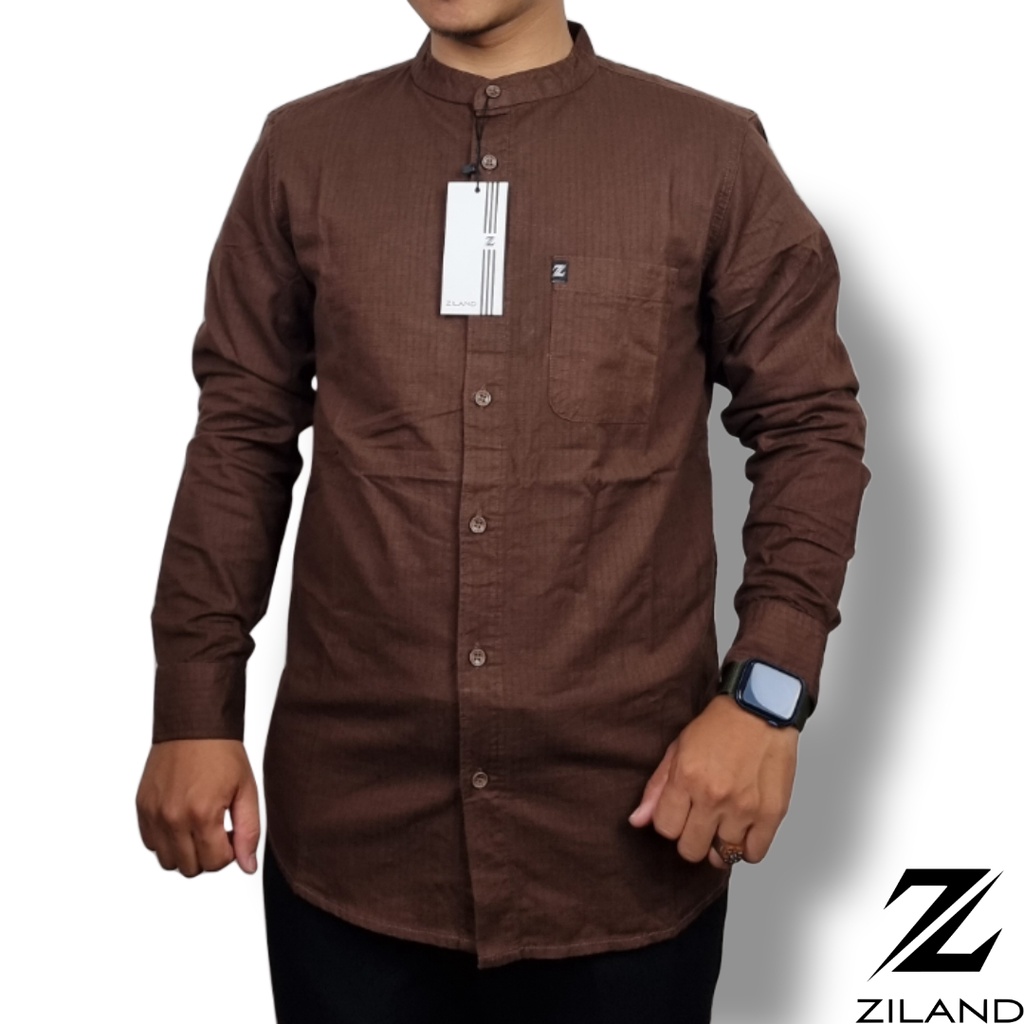 Kemko Dewasa ZILAND 006 Kemeja Koko Pria Lengan Panjang Polos Katun Sigaret Premium Ada Ukuran Jumbo High Quality