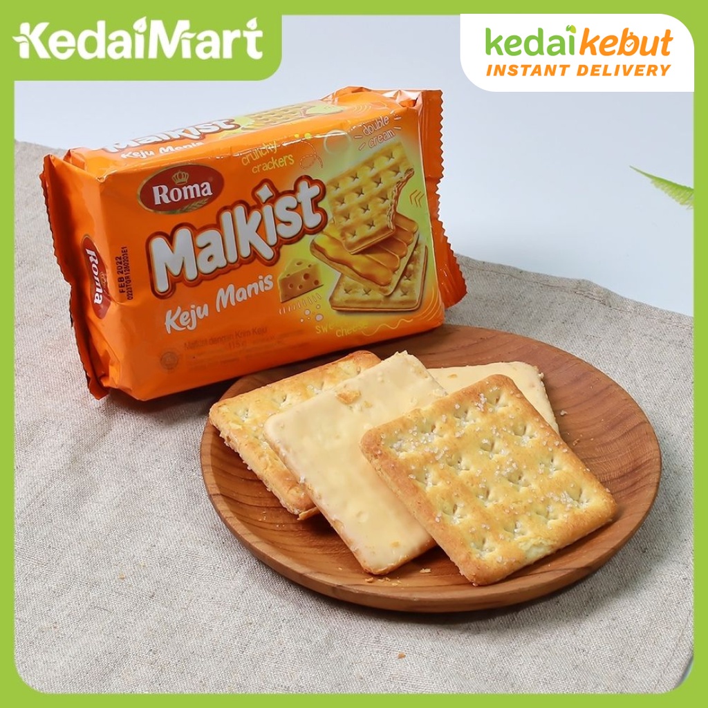 

Roma Malkist Crackers Keju Manis 115 Gram