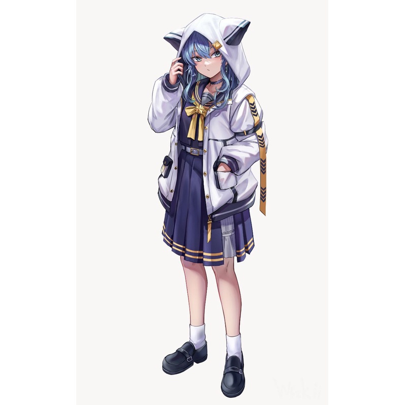 Kudou  x Metro - Parka Jacket Hoshimachi Suisei Anime Vtuber Hololive Uniform Premium Unisex