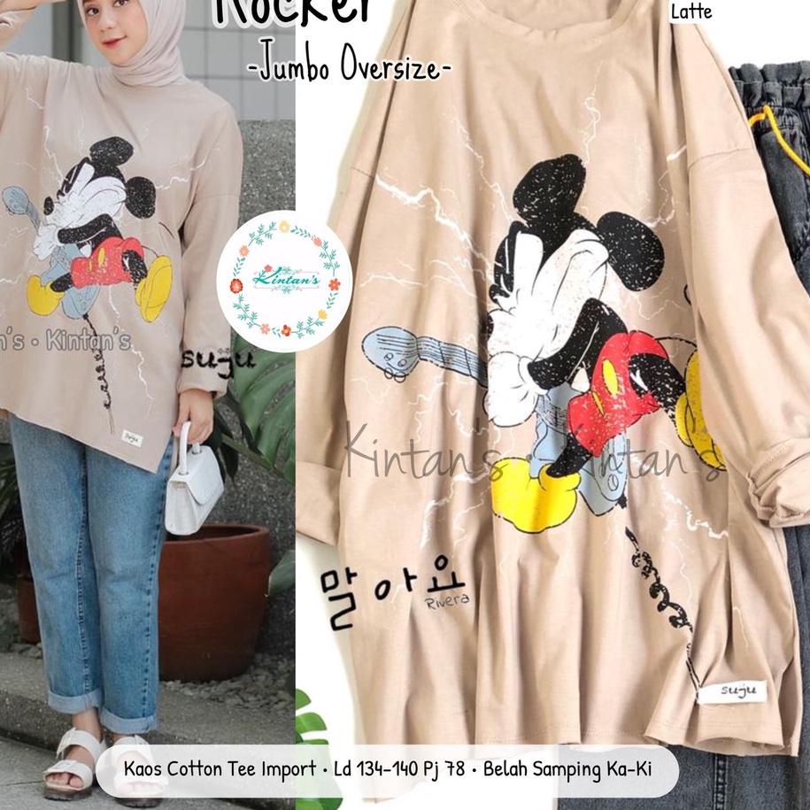 KOLEKSI Tunik Kaos Import Jumbo Ld 130 Atasan Big Size XXXL Motif Printing Premium Terbaru Kekinian
