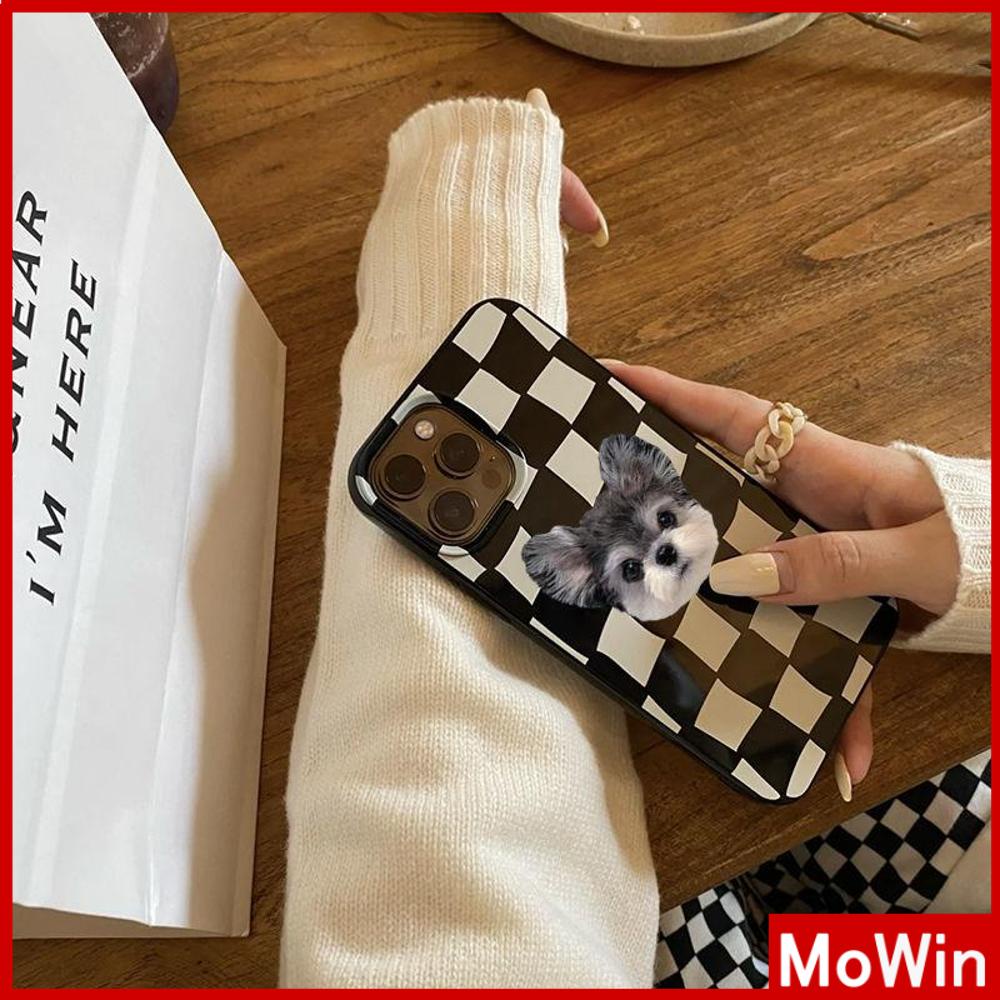 For iPhone 14 Pro max iPhone Case Black Soft Case TPU Candy Case Shockproof Big Hole Protection Camera Cute Puppy Compatible For iPhone 13 Pro max 12 Pro Max 11 xr xs 7Plus 7 8