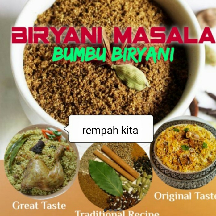 

Bumbu Nasi Biryani 1kg /Bubuk Briyani Masala (khas timur tengah) 1kg