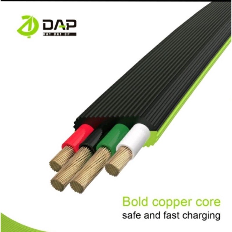 DAP DPM-100 Kabel Data Micro Usb Dua Warna 2.4A Support Fast Charging Data Cable 100cm