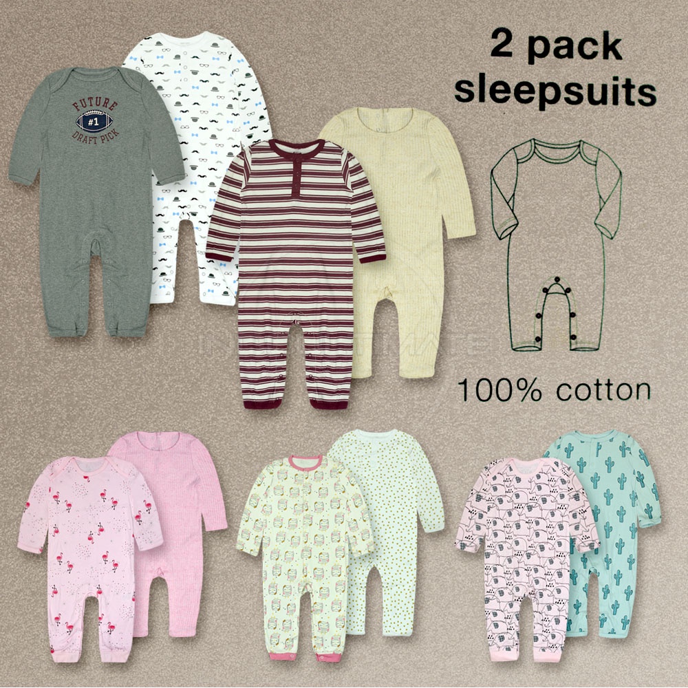 2in1Sleepsuit Bayi Kaki Buka Jumsuit Bayi Baru Lahir Jumper Baby Newborn Piyama Baju Tidur Bayi BN-5213