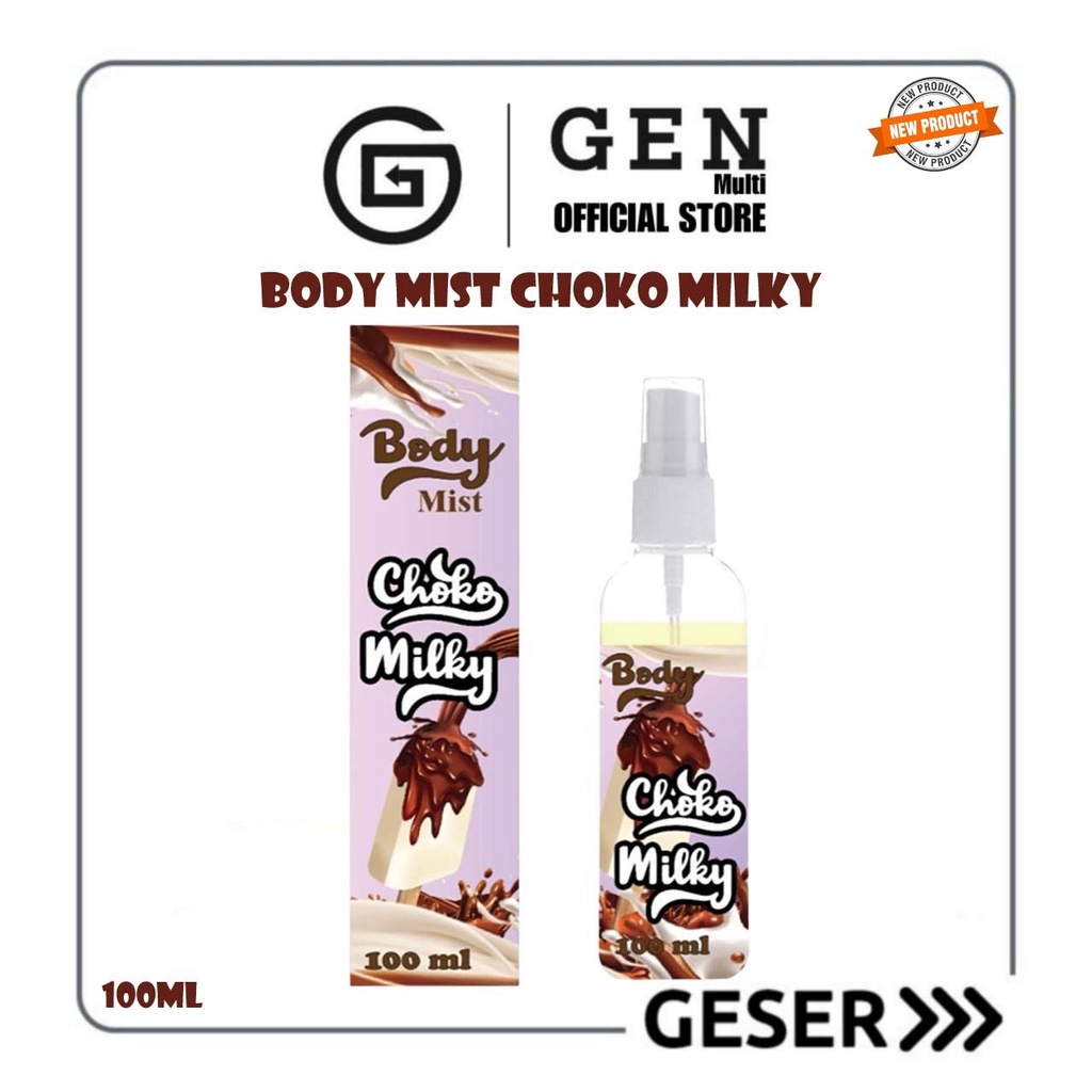 GEN - Parfum Body Mist Choko Milky 100ml Premium / Body Mist Choko Milky 100ml Best Seller / Parfum Pria Wangi Tahan Lama