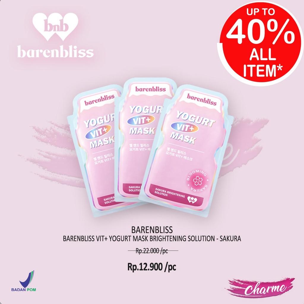 (READY &amp; ORI) BARENBLISS Vit+ Yogurt Mask Brightening Calming Solution