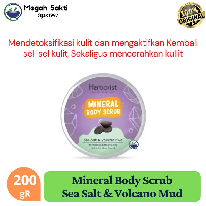 MGS - Herborist Mineral Body scrub 200 gR - Sea Salt Volcano Mud