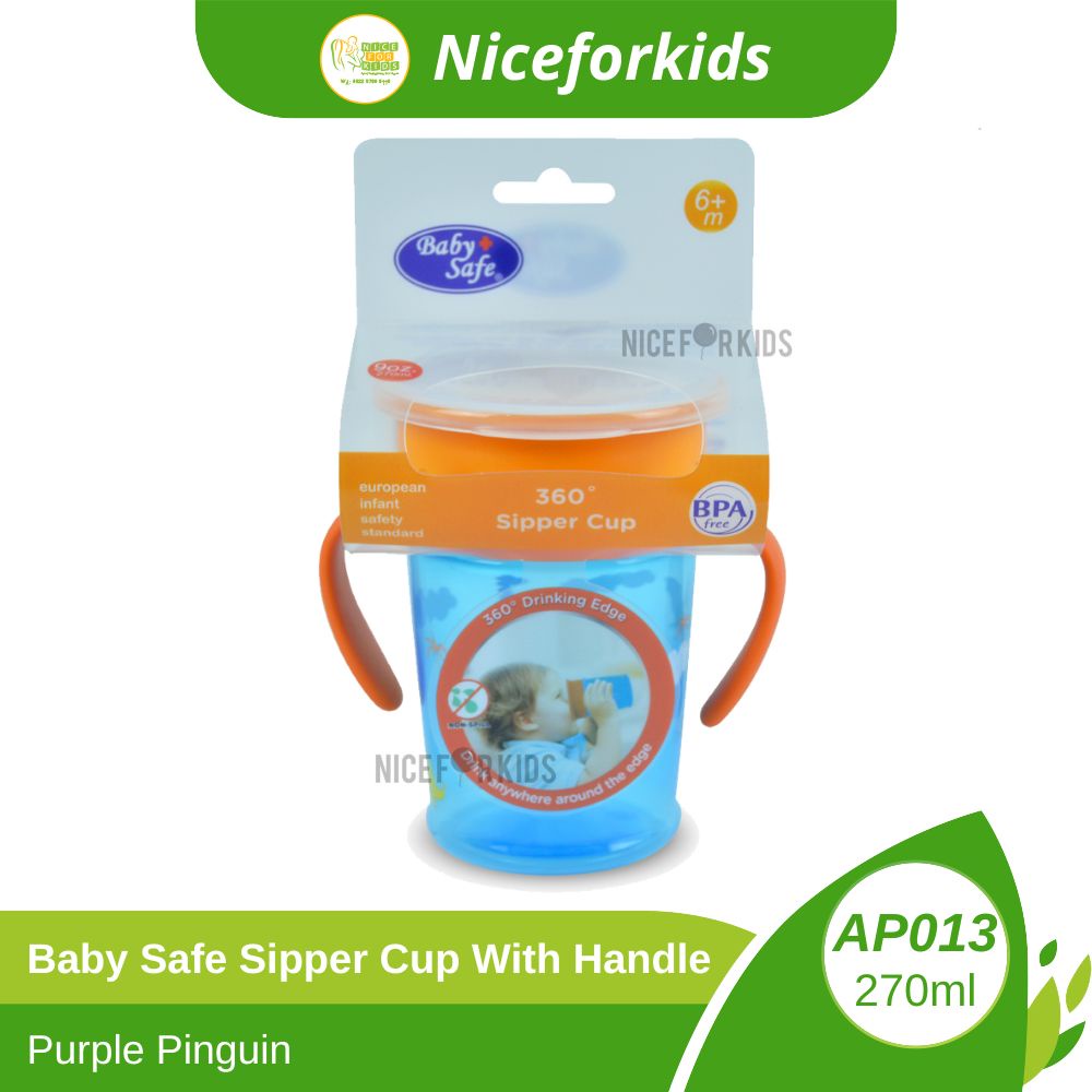 Baby Safe Sipper Cup With Handle 270ml (AP013) / Gelas Minum Anak  / Gelas Anak dengan Pegangan