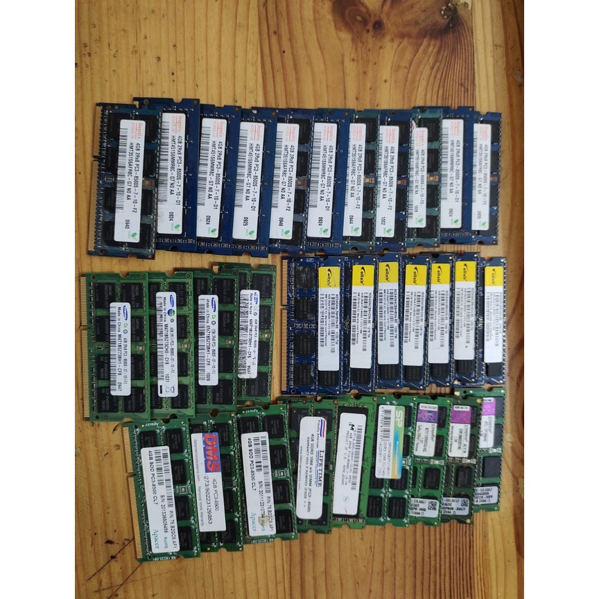 Memory sodimm 4gb 2Rx8 PC3-pc8500.. samsung, hynix, kingston dll