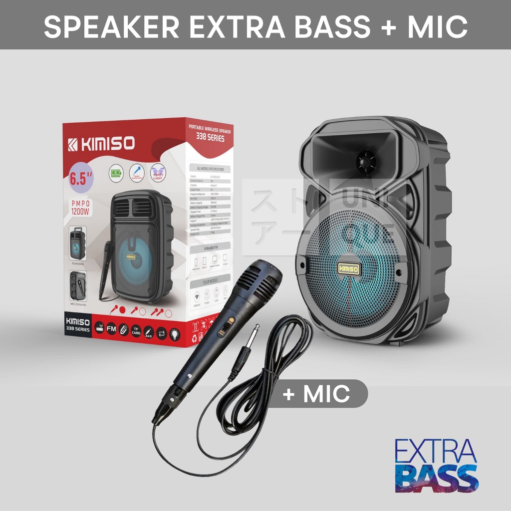 UNIQUE SPEAKER BLUETOOTH MEGABASS DENGAN MIC KARAOKE